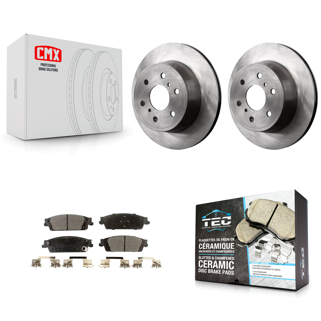 Rear Brake Rotor & Ceramic Pad Kit For Chevrolet Silverado 1500 GMC Sierra Tahoe
