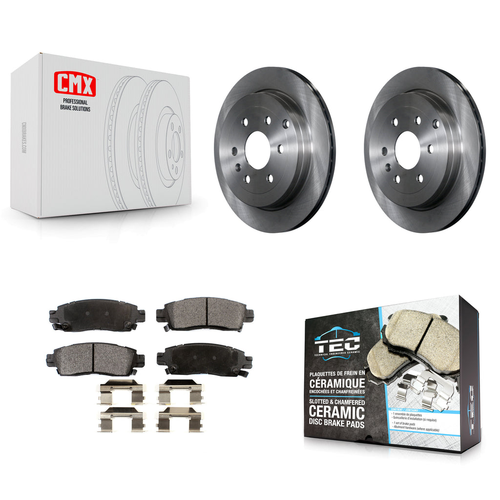 Rear Brake Rotor Ceramic Pad Kit For Chevrolet Traverse GMC Acadia Buick Enclave