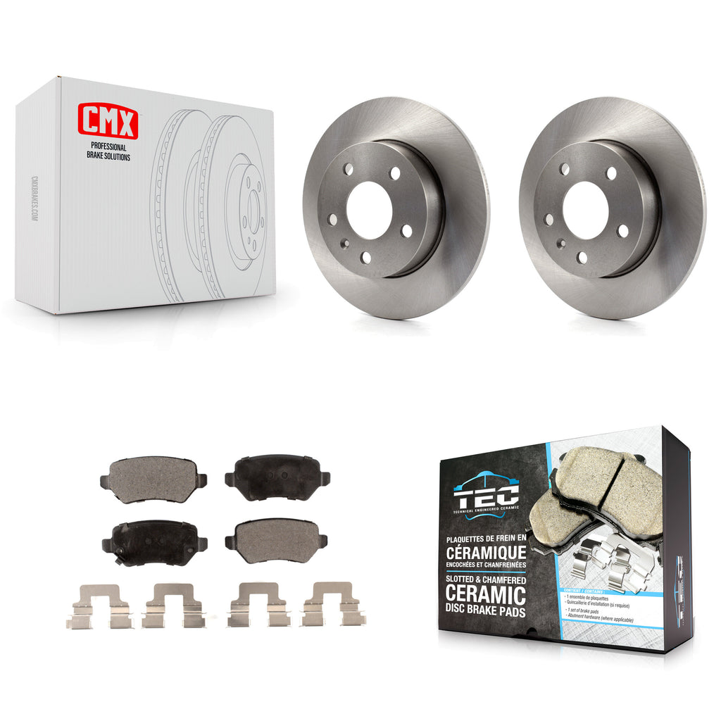 [Rear] 2008-2009 Saturn Astra Premium OE Brake Rotors & Ceramic Pads Kit For Max Braking