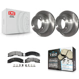 Rear Disc Brake Rotor Ceramic Pad Kit For Chevrolet Express 3500 GMC Savana 4500