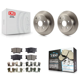 Rear Disc Brake Rotors And Ceramic Pads Kit For Toyota Matrix Pontiac Vibe