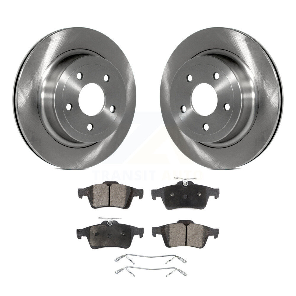 Rear Disc Brake Rotors And Ceramic Pads Kit For 2008-2010 Chevrolet Cobalt SS