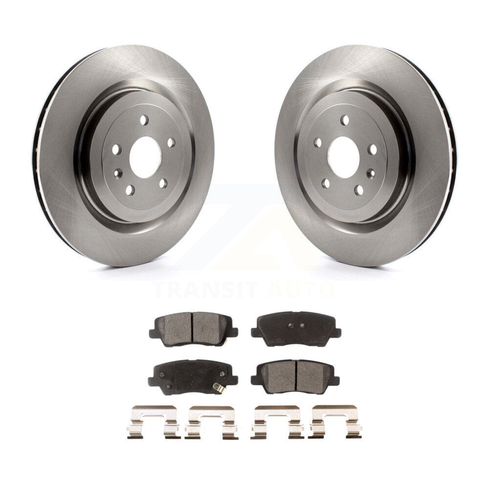 Rear Disc Brake Rotors And Ceramic Pads Kit For 2015 Cadillac CTS 6.2L