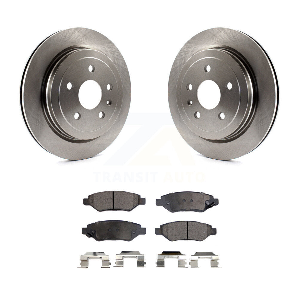 Rear Disc Brake Rotors And Ceramic Pads Kit For Chevrolet Camaro Cadillac CTS