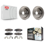 Rear Disc Brake Rotors And Ceramic Pads Kit For Chevrolet Camaro Cadillac CTS