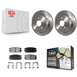 [Rear] 2010-2017 Chevrolet Equinox GMC Terrain Premium OE Brake Rotors & Ceramic Pads Kit For Max Braking
