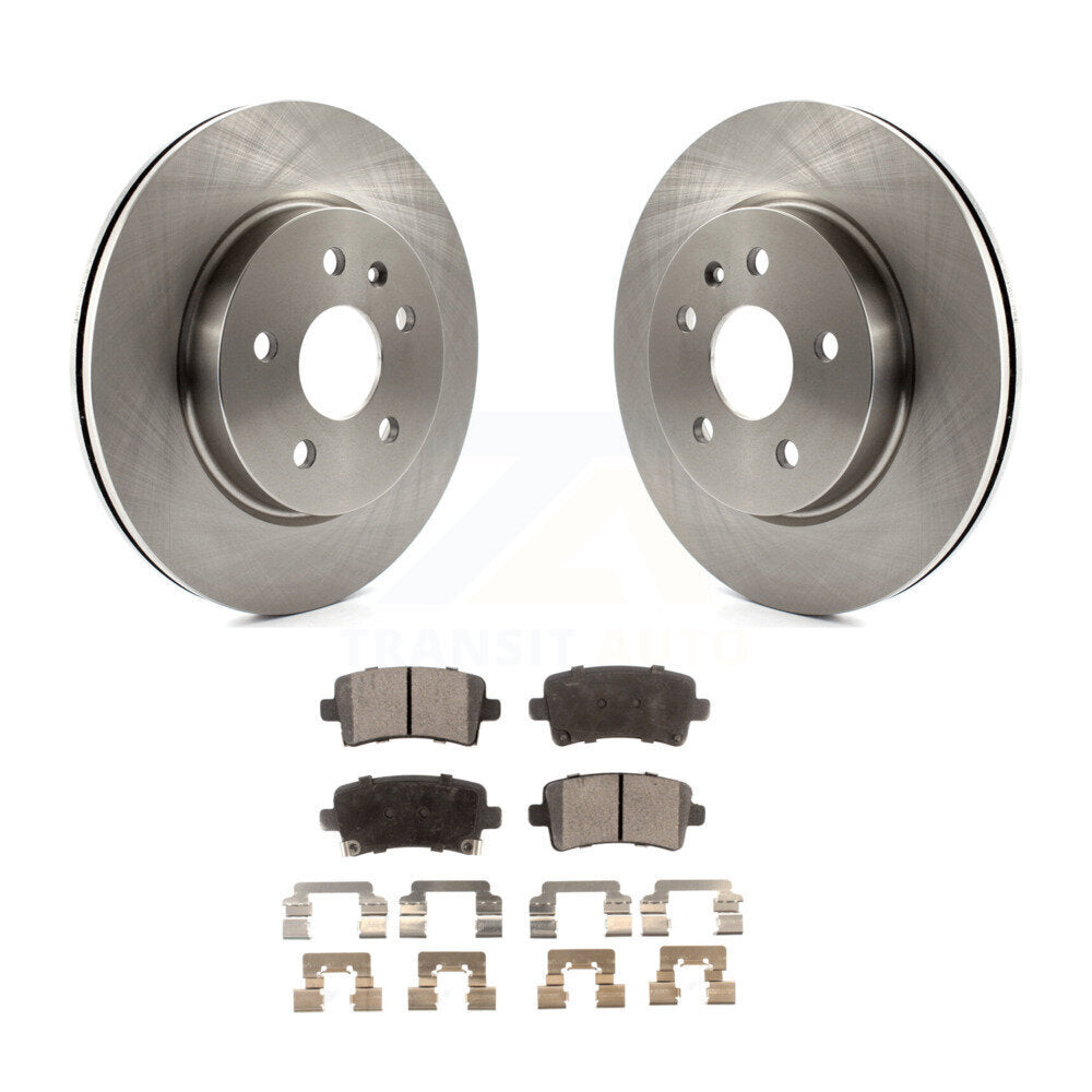 Rear Brake Rotors Ceramic Pad Kit For Chevrolet Malibu Buick Impala LaCrosse XTS