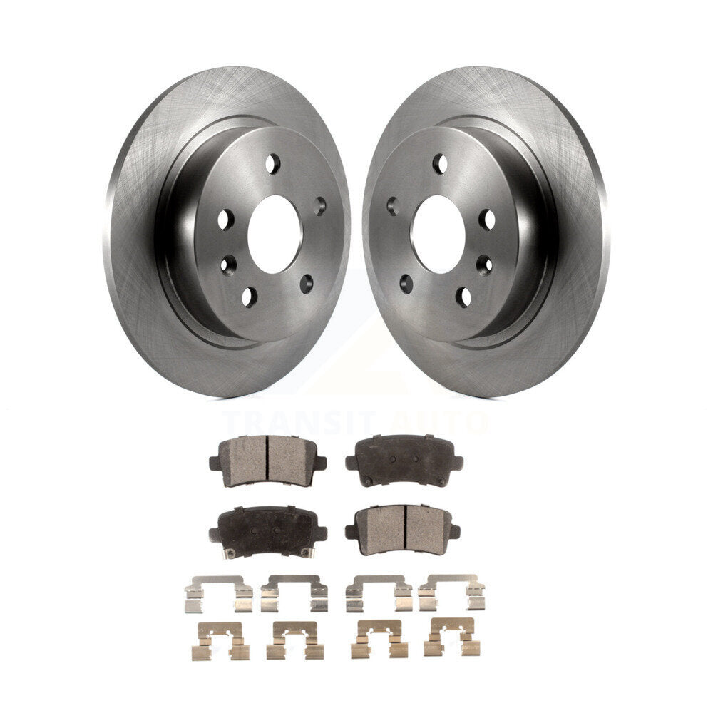 Rear Disc Brake Rotors Ceramic Pad Kit For Chevrolet Malibu Buick LaCrosse Regal