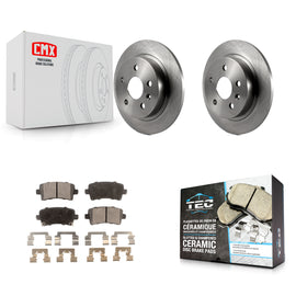 Rear Disc Brake Rotors Ceramic Pad Kit For Chevrolet Malibu Buick LaCrosse Regal