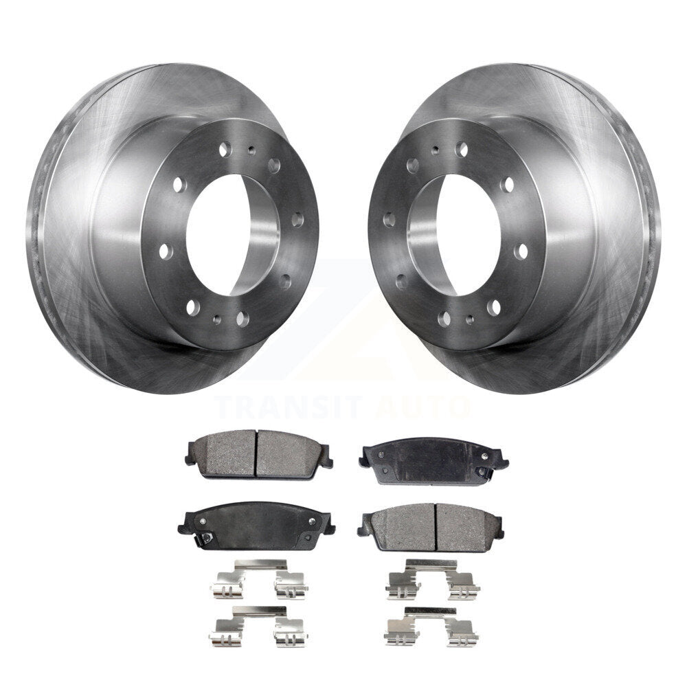 Rear Disc Brake Rotor & Ceramic Pad Kit For 2011 Chevrolet Silverado 1500 Hybrid