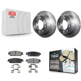 [Rear] 2011 Chevrolet Silverado 1500 Hybrid Premium OE Brake Rotors & Ceramic Pads Kit For Max Braking