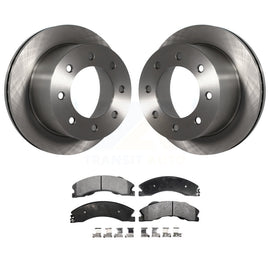 Rear Disc Brake Rotor Ceramic Pad Kit For Chevrolet Silverado 3500 HD GMC Sierra