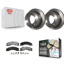 Load image into Gallery viewer, Rear Disc Brake Rotor Ceramic Pad Kit For Chevrolet Silverado 3500 HD GMC Sierra