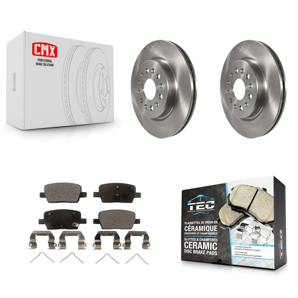 Rear Brake Rotors Ceramic Pad Kit For Chevrolet Traverse GMC Acadia Cadillac XT5