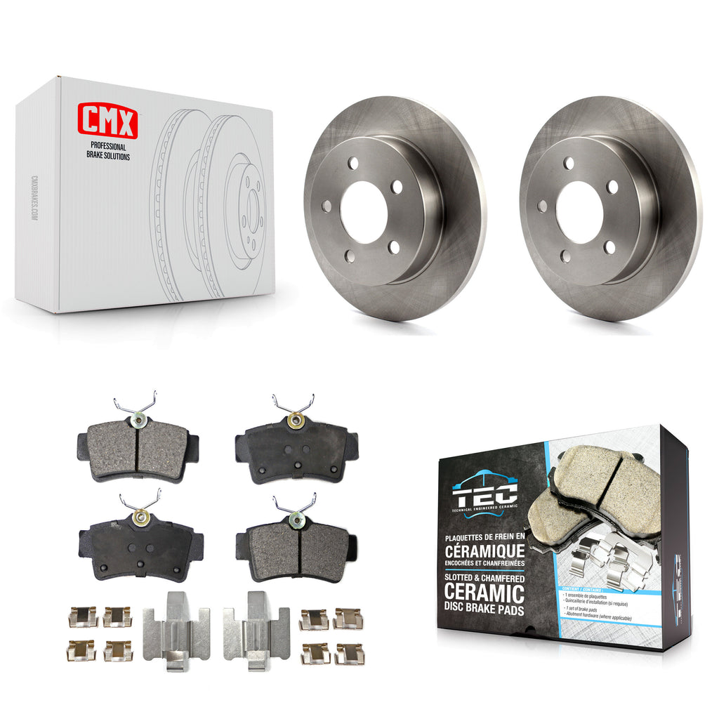 Rear Disc Brake Rotors And Ceramic Pads Kit For Ford Mustang