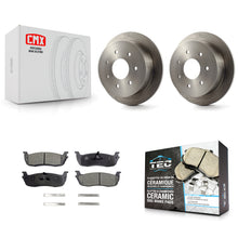 Charger l'image dans la galerie, Rear Disc Brake Rotors And Ceramic Pads Kit For Ford F-150 F-250 HD