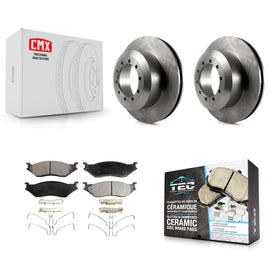 Rear Brake Rotors Ceramic Pad Kit For Ford F59 E-550 Super Duty F-550 F-450 F-53