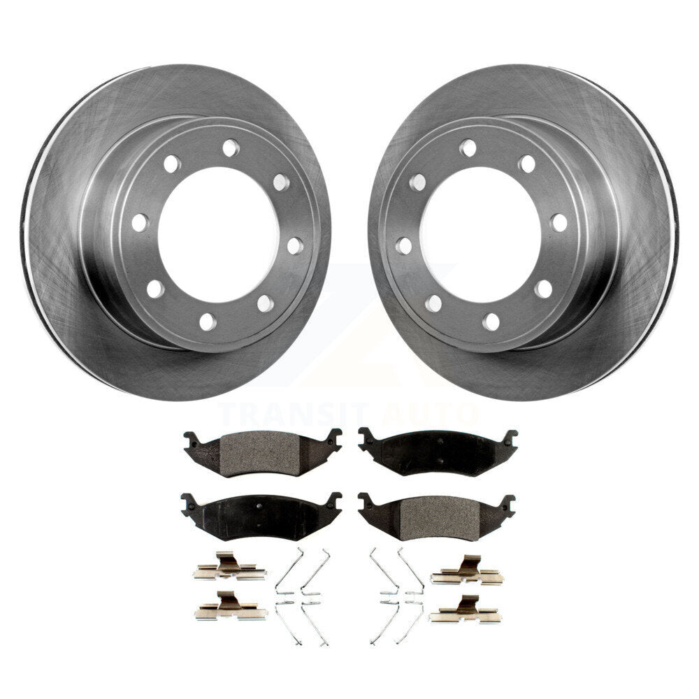 Rear Disc Brake Rotors And Ceramic Pads Kit For 2007 Ford E-150 To 10 16 06