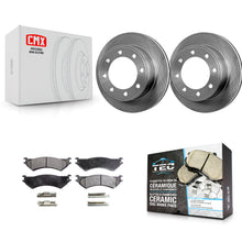 Load image into Gallery viewer, Rear Brake Rotors Ceramic Pad Kit For Ford E-350 Super Duty E-250 Econoline Club