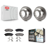 Rear Brake Rotor Ceramic Pad Kit For Ford F-350 Super Duty With Dual Wheels