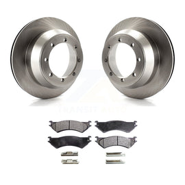 Rear Brake Rotors Ceramic Pad Kit For Ford E-350 Super Duty Econoline Club Wagon