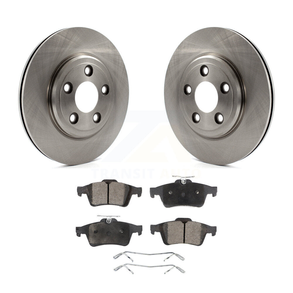 Rear Disc Brake Rotors And Ceramic Pads Kit For Jaguar Vanden Plas XJ8