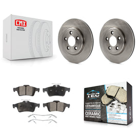 Rear Disc Brake Rotors And Ceramic Pads Kit For Jaguar Vanden Plas XJ8