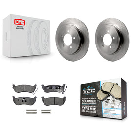 Rear Disc Brake Rotors And Ceramic Pads Kit For Ford Explorer Sport Trac Mercury