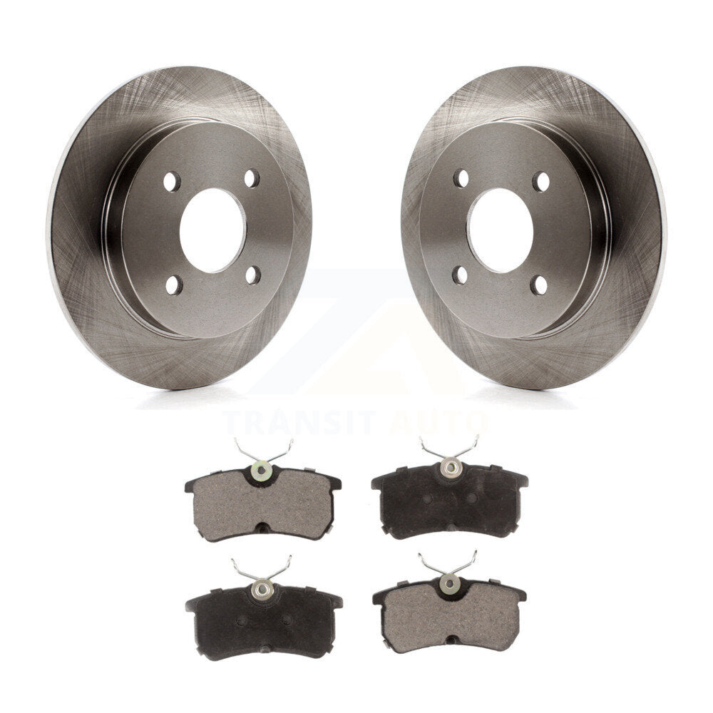 Rear Disc Brake Rotors And Ceramic Pads Kit For Ford Focus Fiesta