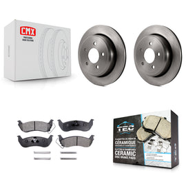 Rear Brake Rotor & Ceramic Pad Kit For Ford Crown Victoria Mercury Grand Marquis