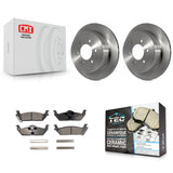 Rear Disc Brake Rotors And Ceramic Pads Kit For Ford F-150 Lincoln Mark LT