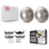 Rear Disc Brake Rotors And Ceramic Pads Kit For Ford F-150 Lincoln Mark LT