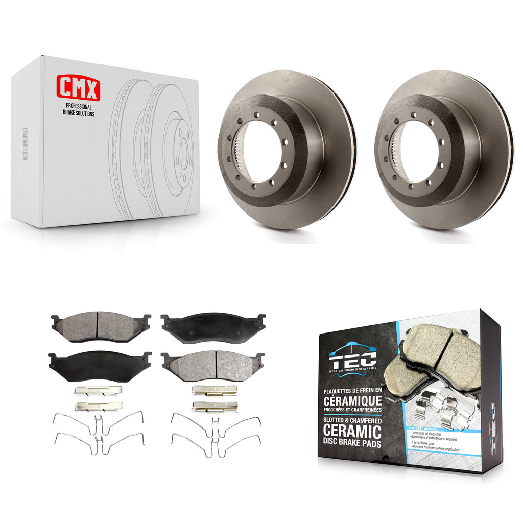 Rear Brake Rotor & Ceramic Pad Kit For Ford F59 F-550 Super Duty F-450 F-53 F-59