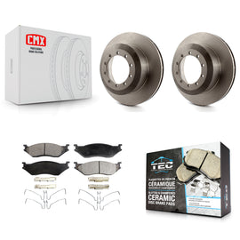 Rear Brake Rotor & Ceramic Pad Kit For Ford F59 F-550 Super Duty F-450 F-53 F-59