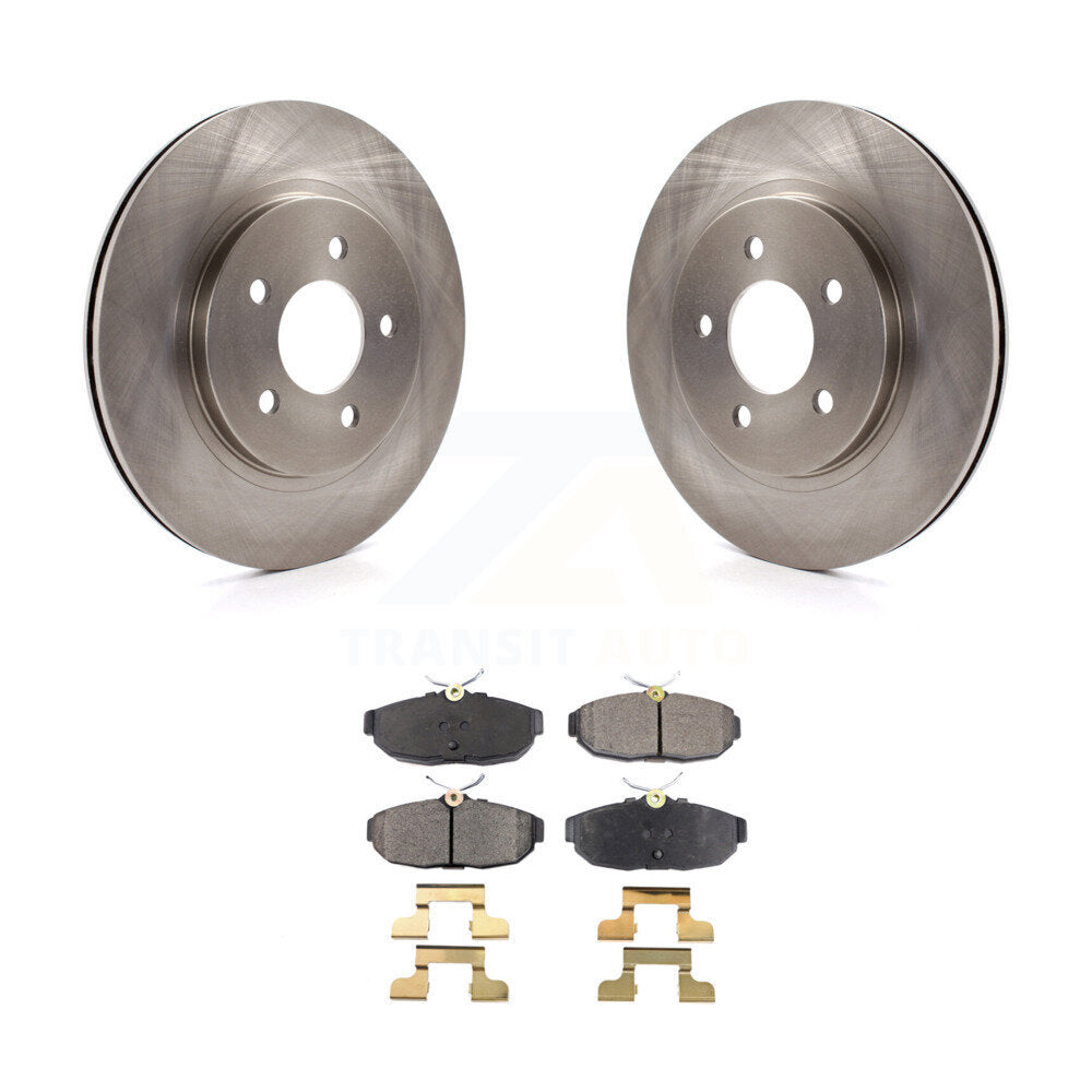 Rear Disc Brake Rotors And Ceramic Pads Kit For Ford Mustang