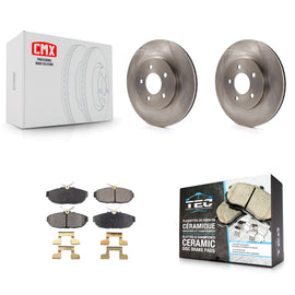 Rear Disc Brake Rotors And Ceramic Pads Kit For Ford Mustang