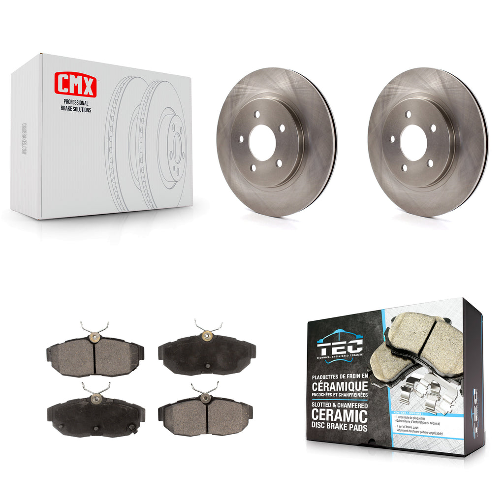 Rear Disc Brake Rotors And Ceramic Pads Kit For Ford Mustang