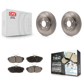 Rear Disc Brake Rotors And Ceramic Pads Kit For Ford Mustang