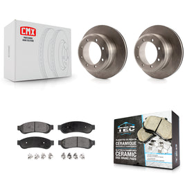 Rear Disc Brake Rotors And Ceramic Pads Kit For Ford F-350 Super Duty F-450