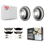Rear Disc Brake Rotors And Ceramic Pads Kit For Ford E-150 Club Wagon Econoline