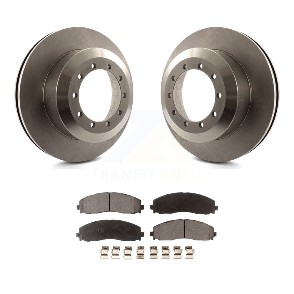 Rear Brake Rotor & Ceramic Pad Kit For 15-16 Ford F-350 Super Duty Cab Chassis