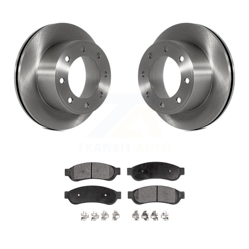 Rear Disc Brake Rotors And Ceramic Pads Kit For Ford F-250 Super Duty F-350