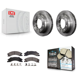 Rear Brake Rotor Ceramic Pad Kit For Ford E-350 Super Duty E-250 E-150 Econoline