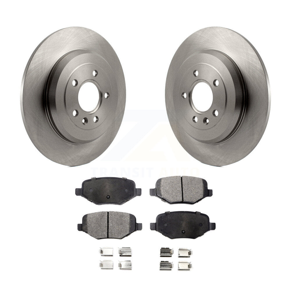 Rear Brake Rotors Ceramic Pad Kit For Ford Explorer Edge Taurus Flex Lincoln MKX