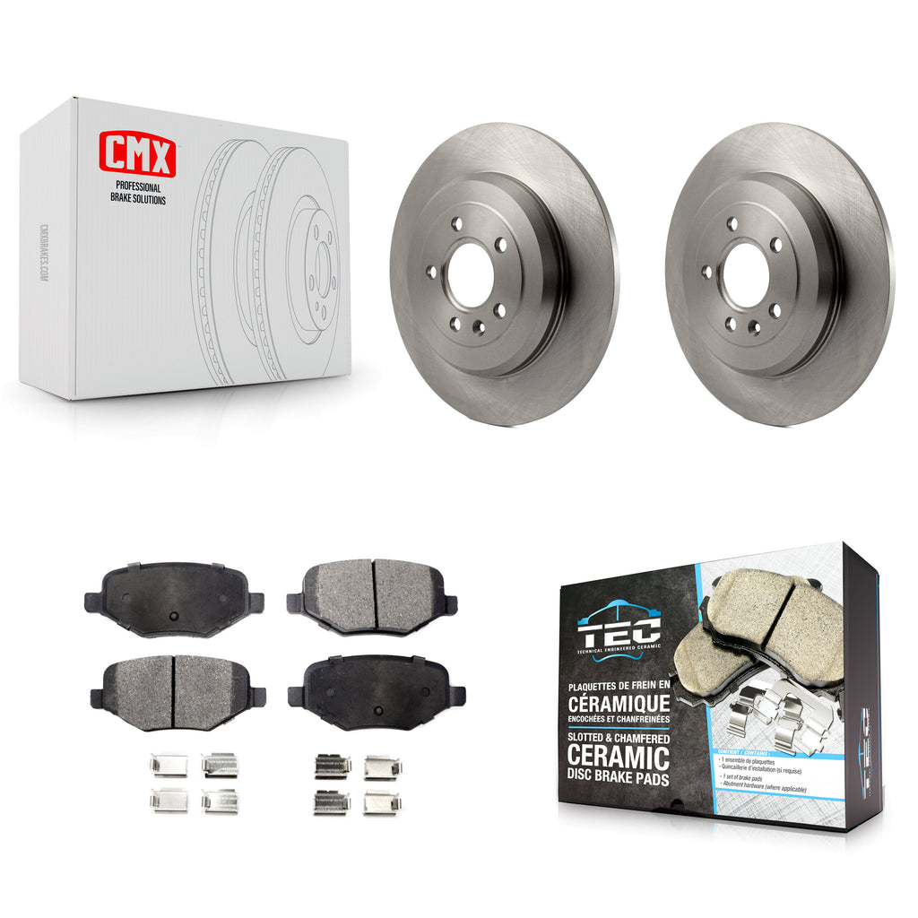 Rear Brake Rotors Ceramic Pad Kit For Ford Explorer Edge Taurus Flex Lincoln MKX