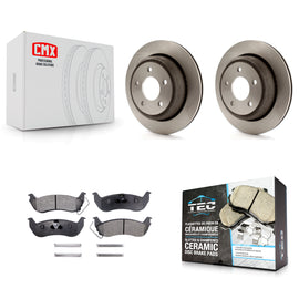 Rear Disc Brake Rotors And Ceramic Pads Kit For Ford Ranger Mazda B2300 B4000