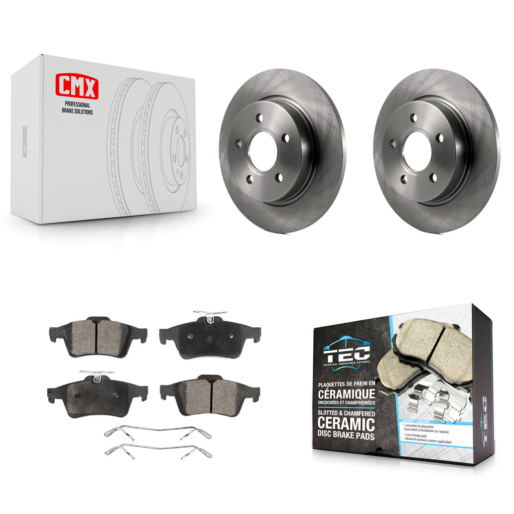 Rear Disc Brake Rotors And Ceramic Pads Kit For Ford Focus