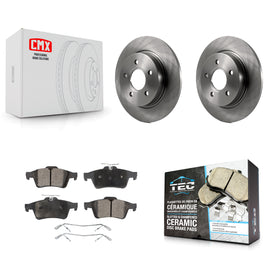 Rear Disc Brake Rotors And Ceramic Pads Kit For Ford Focus