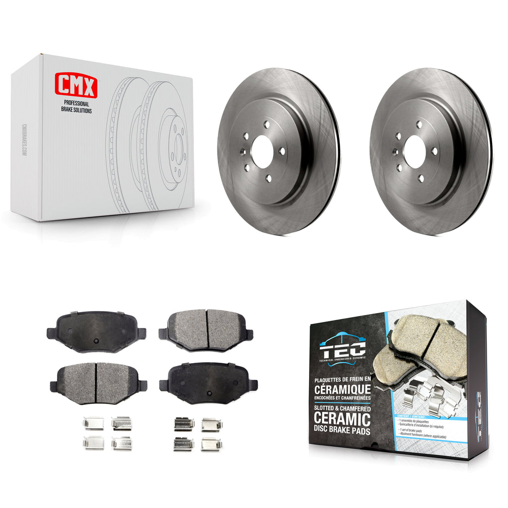 Rear Brake Rotors & Ceramic Pad Kit For Ford Explorer Police Interceptor Utility