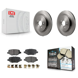 Rear Brake Rotors Ceramic Pad Kit For Ford Explorer Taurus Flex Police Sedan MKT